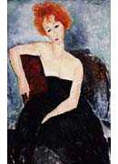 Red-headed Girl in Evening Dress