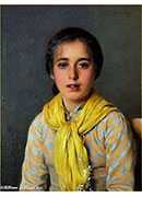 girl with yellow shawl