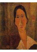 Jeanne Hebuterne with white collar