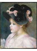 ɫͷۺɫñӵŮ - Young Girl in a Pink-and-Black Hat