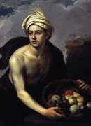 A Young Man with a Basket of Fruit