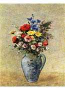 Flowers in a Vase with one Handle