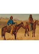 ϵ - Trapper and Indian Guide on Horseback