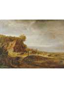 ũ - Landscape with farm and a bridge