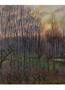 Ϧµ - Poplars, Sunset at Eragny