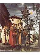 st florian taking leave of the monastery