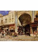 pasini alberto an eastern market oil on canvas