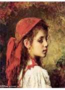 ɫͷŮ - portrait of a young girl in red kerchief