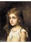 young girl with a turquoise bow