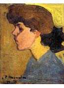 Woman's Head in Profile