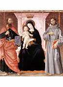 ʥϵʥĸʥͽ - madonna enthroned with the infant christ and saints