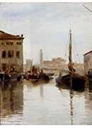 ˹ˮͣĴֻ - vessels moored on a venetian backwater