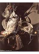 :Ծ - still life of dead birds and hunting weapons