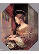 st cecilia at the organ