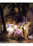 nymphs listening to the songs of orpheus