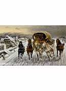 a russian caravan racing in the snow