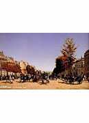 view of the champs elysees from the place de letoile