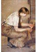 Ůȼ¯ - Girl Kindling a Stove