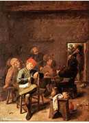 peasants smoking and drinking