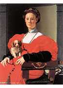 СŮʿ - portrait of a lady with a puppy