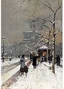 figures in the snow, paris