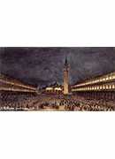 nighttime procession in piazza san marco