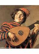 С - buffoon playing a lute