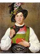 a young man in tyrolean costume