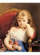 young girl holding a doll