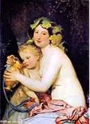 bacchant giving cupid a drink