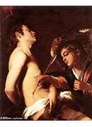 st sebastian healed by an angel