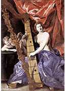 venus playing the harp (allegory of music)