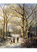 woodgatherers in a winter forest