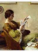 young woman reading