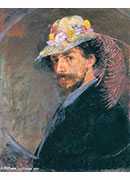 ensor with a flowered hat