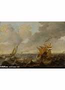 dutch ships on a rough sea