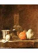 :ƿˮ - still life with carafe, silver goblet and fruit