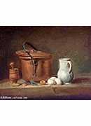 :ͭв - still life with copper pan and pestle and mortar