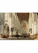 interior of the st bavo church at haarlem