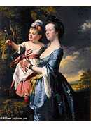 •Ů - portrait of sarah carver and her daughter sarah