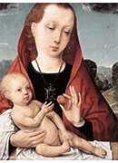 ʥĸ - virgin and child before a landscape