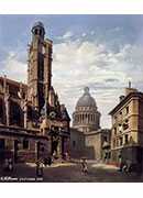 a view of the pantheon and the church of