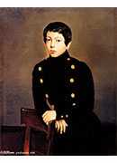 ˹•£ҵĸ磬13ʱƷڲ˹صĴѧУ - portrait of ernest chasseriau, the painters brother in the uniform of the ecole navale in brest about the age of 13