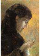 Portrait of Madame Redon Embroidering