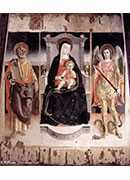 ʥϵʥĸӣʥ˵ʥ - madonna enthroned with the infant christ, st peter and st michael