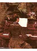 at the piano