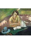 Reading Woman with Parasol