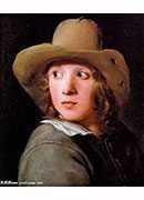 ñФ - a portrait of a young man wearing a brown hat