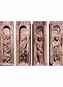 four reliefs with the trials of saint peter