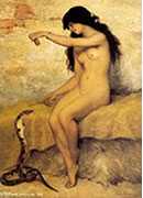 the nude snake charmer